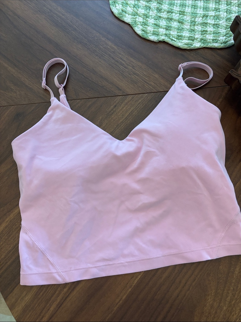 Light Pink Women's V-Neck crop Tank Top